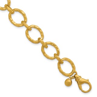 HERCO Gold Hammered Oval Link Bracelets