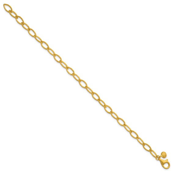 HERCO Gold Satin Solid 6mm Fancy Link Bracelets