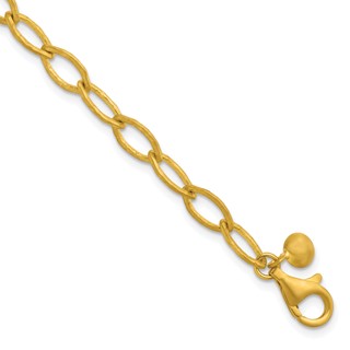 HERCO Gold Satin Solid 6mm Fancy Link Bracelets