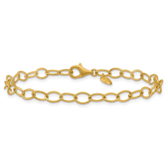 HERCO Gold Satin Solid 5mm Oval Link Bracelets