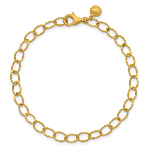 HERCO Gold Satin Solid 5mm Oval Link Bracelets