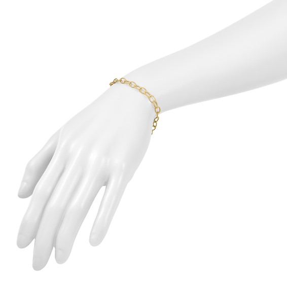 HERCO Gold Satin Solid 5mm Oval Link Bracelets