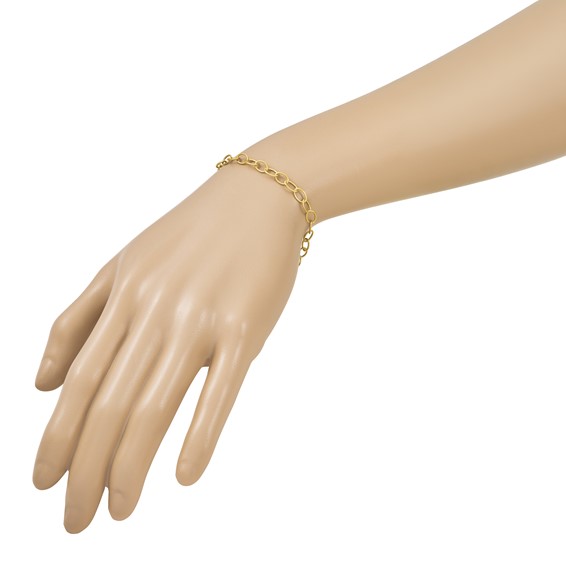 HERCO Gold Satin Solid 5mm Oval Link Bracelets