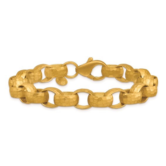 HERCO Gold Hammered Oval Link Bracelets