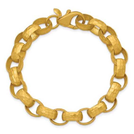 HERCO Gold Hammered Oval Link Bracelets