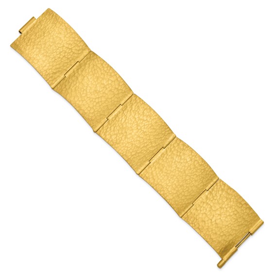Herco 18K Hammered 33.5mm Solid Hinged 7.25 inch Bracelet