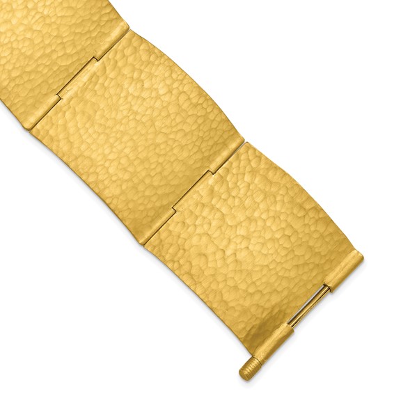 Herco 18K Hammered 33.5mm Solid Hinged 7.25 inch Bracelet