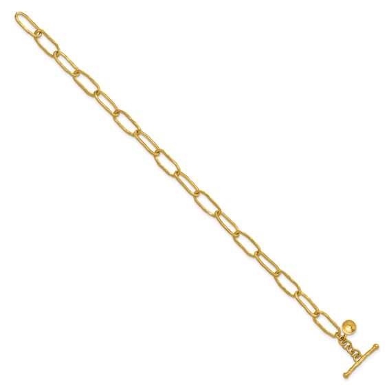 HERCO Gold 5.9mm Textured Paperclip Link Bracelets