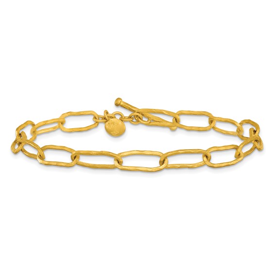 HERCO Gold 5.9mm Textured Paperclip Link Bracelets