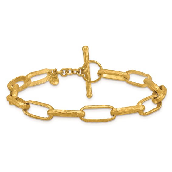 HERCO Gold Textured Link Bracelets with Toggle