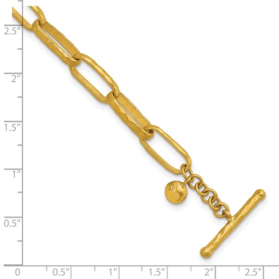 HERCO Gold Textured Link Bracelets with Toggle