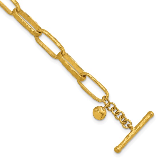 HERCO Gold Textured Link Bracelets with Toggle