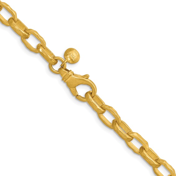 HERCO Gold Hammered Oval Link Necklaces