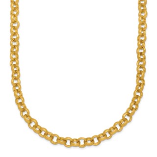 Herco 18K Satin 4.8mm Solid Rolo 30 inch Necklace