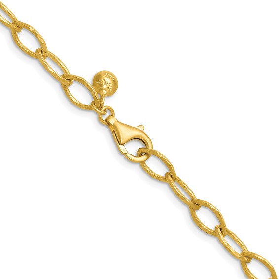 HERCO Gold Satin Solid Fancy Link Necklaces