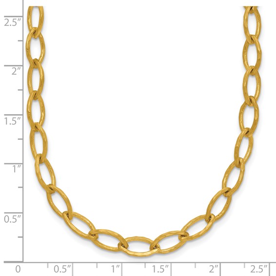 HERCO Gold Satin Solid Fancy Link Necklaces