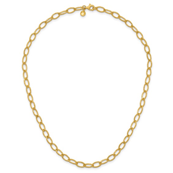 HERCO Gold Satin Solid Fancy Link Necklaces