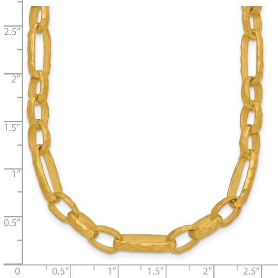 HERCO Gold Hammered Fancy Link Necklaces