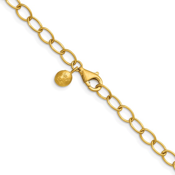 HERCO Gold Satin Solid Oval Link Necklaces