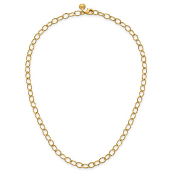 HERCO Gold Satin Solid Oval Link Necklaces