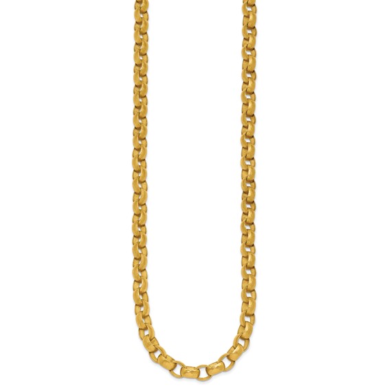 HERCO Gold Hammered Oval Link Necklaces
