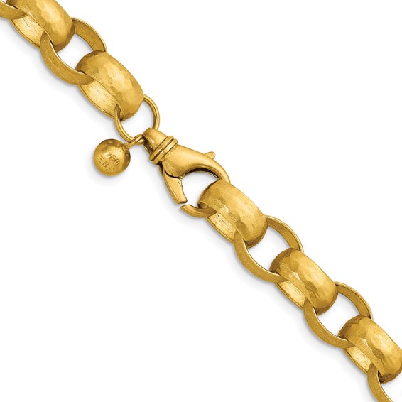 HERCO Gold Hammered Oval Link Necklaces