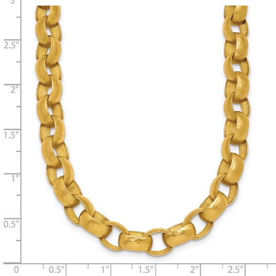 HERCO Gold Hammered Oval Link Necklaces