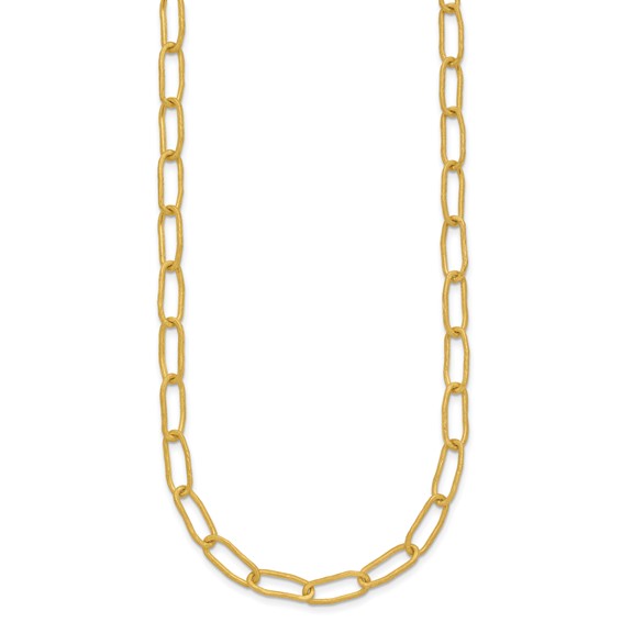 HERCO Gold Textured Paperclip Link Necklaces