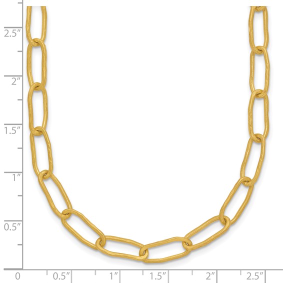 HERCO Gold Textured Paperclip Link Necklaces