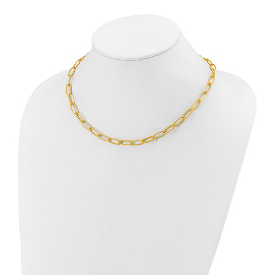 HERCO Gold Textured Paperclip Link Necklaces