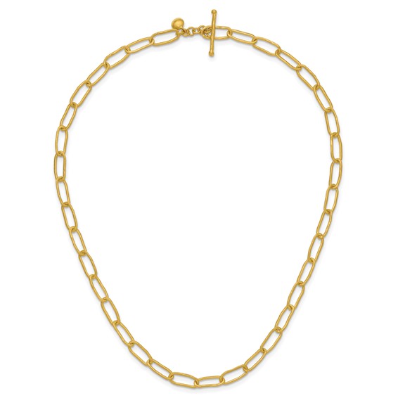 HERCO Gold Textured Paperclip Link Necklaces