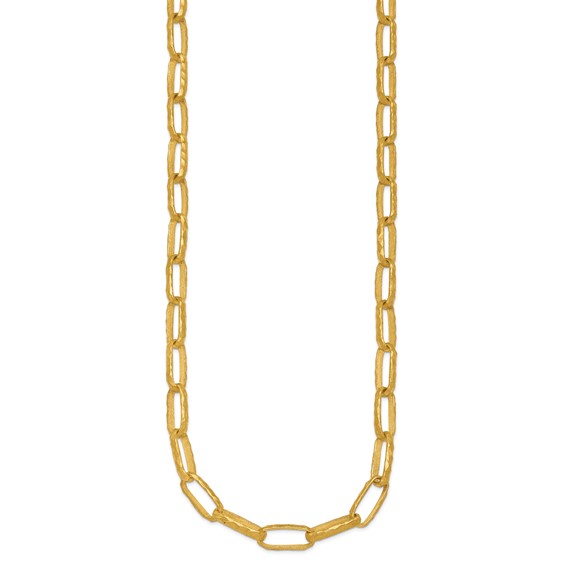 HERCO Gold 7mm Textured Link Necklaces