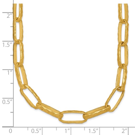 HERCO Gold 7mm Textured Link Necklaces