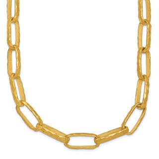 HERCO Gold 7mm Textured Link Necklaces