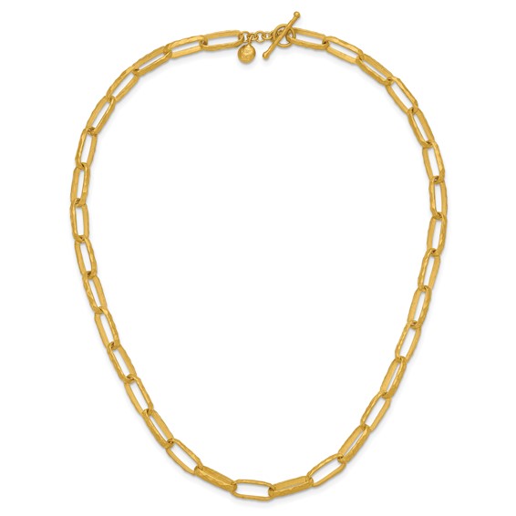 HERCO Gold 7mm Textured Link Necklaces