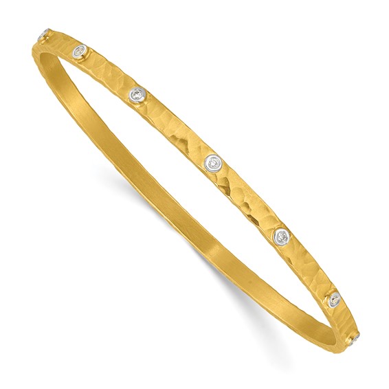 Herco 18K Solid Hammered Slip-On 3.3mm