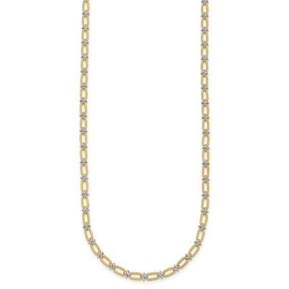 Herco Gold Solid Green and White Fancy Link Chain