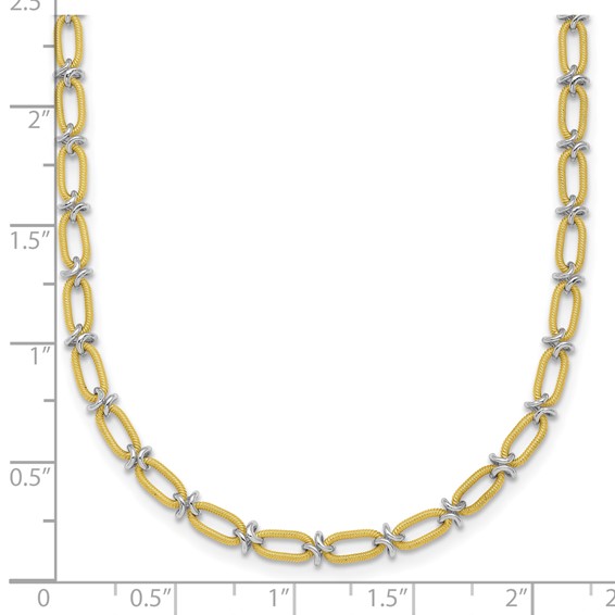Herco Gold Solid Green and White Fancy Link Chain