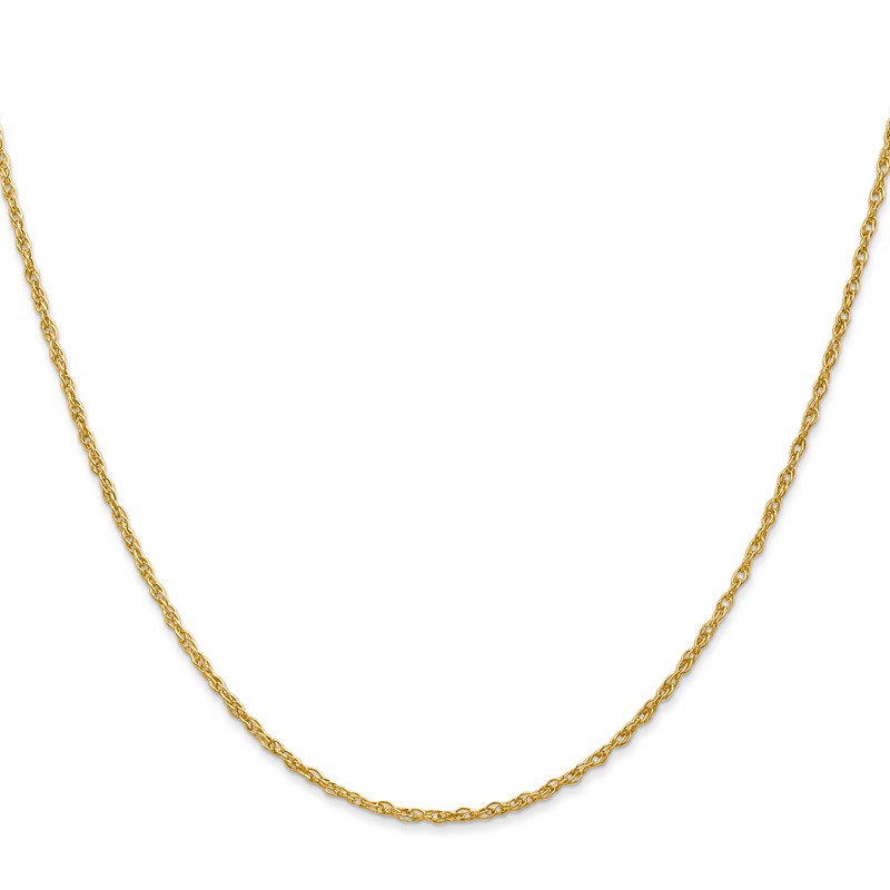 18K 24 inch 1.3mm Baby Rope with Lobster Clasp Chain