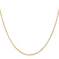18K 1.1mm Yellow Gold Singapore Chain with Spring Ring Clasp - 16in view 2