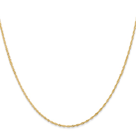 Leslie's 18K 20 inch 1.1mm Singapore with Spring Ring Clasp Chain