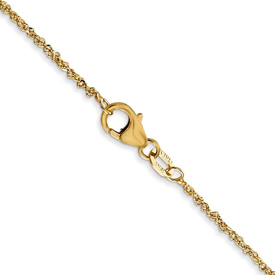 Leslie's 18K 20 inch 1.1mm Singapore with Spring Ring Clasp Chain