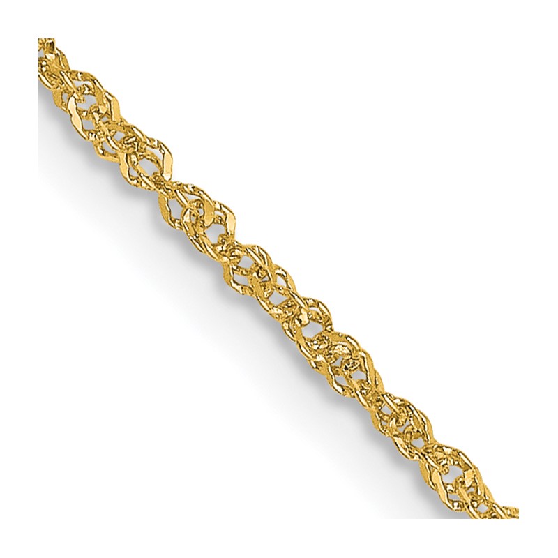 18K 16 inch 1.1mm Singapore with Spring Ring Clasp Chain