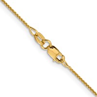 18K 1mm Yellow Gold Diamond-cut Spiga Chain with Spring Ring Clasp, 16" view 3