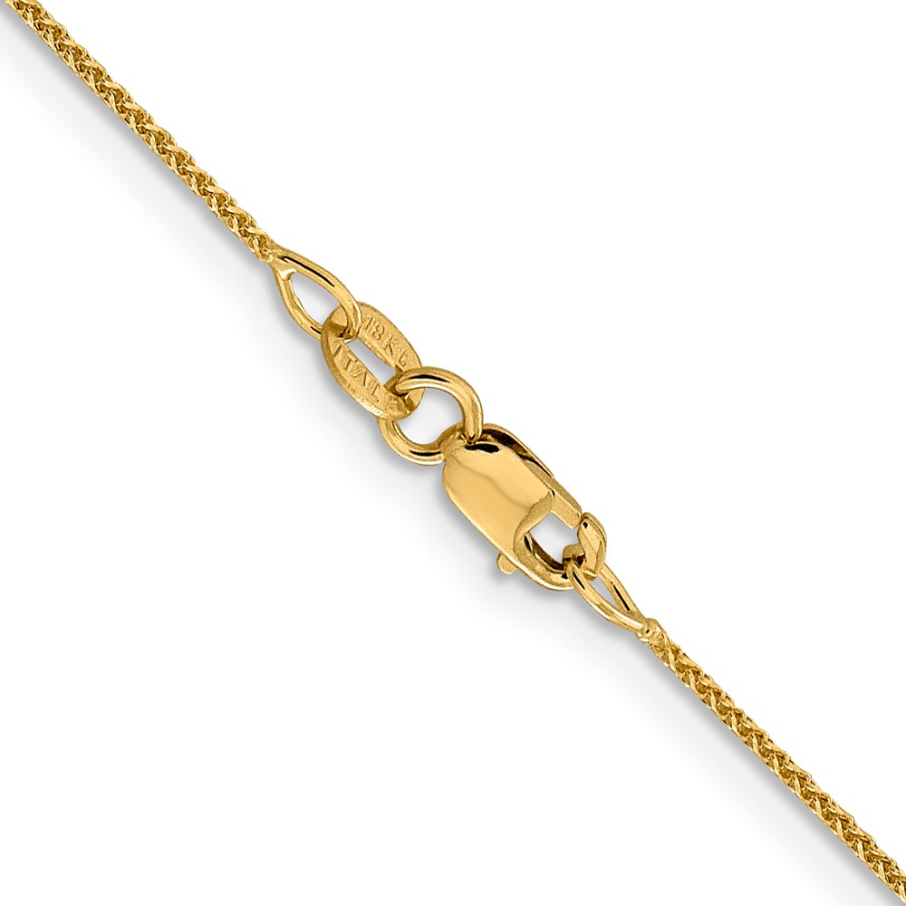 16 Zoll 18K Gelbgold 1 mm Diamantschliff Spiga Kette Halskette - Bild 4 von 5