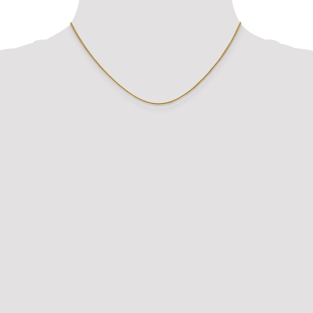 16 Zoll 18K Gelbgold 1 mm Diamantschliff Spiga Kette Halskette - Bild 2 von 5