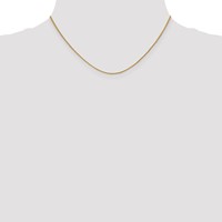 18K 1mm Yellow Gold Diamond-cut Spiga Chain with Spring Ring Clasp, 16" view 4