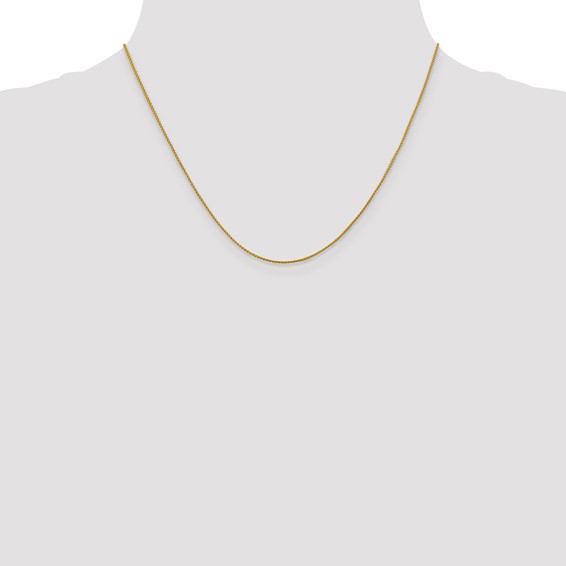 Leslie's 18K 18 inch 1mm Diamond-cut Spiga with Spring Ring Clasp Chain