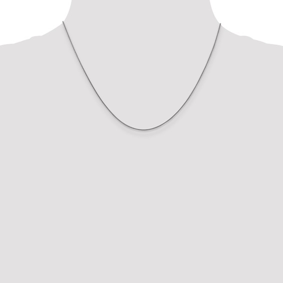 Leslie's 18K White Gold 18 inch 1mm Diamond-cut Spiga with Spring Ring Clasp Chain