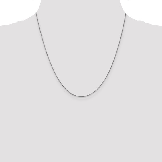 Leslie's 18K White Gold 20 inch 1mm Diamond-cut Spiga with Spring Ring Clasp Chain